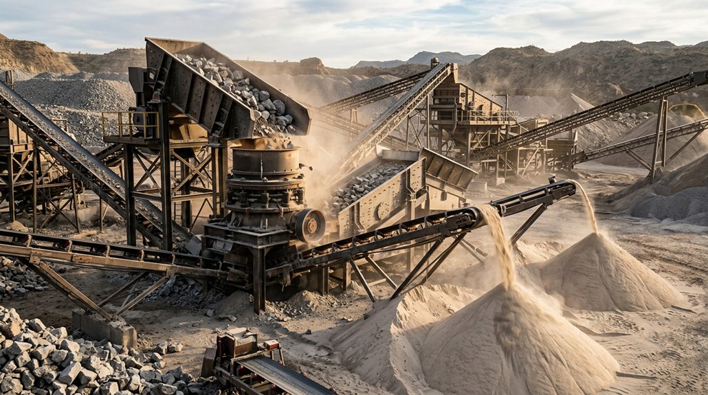 crushing rock for sand