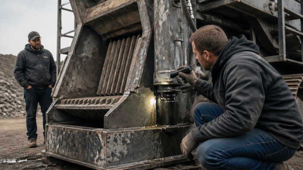 inspect wear parts thoroughly