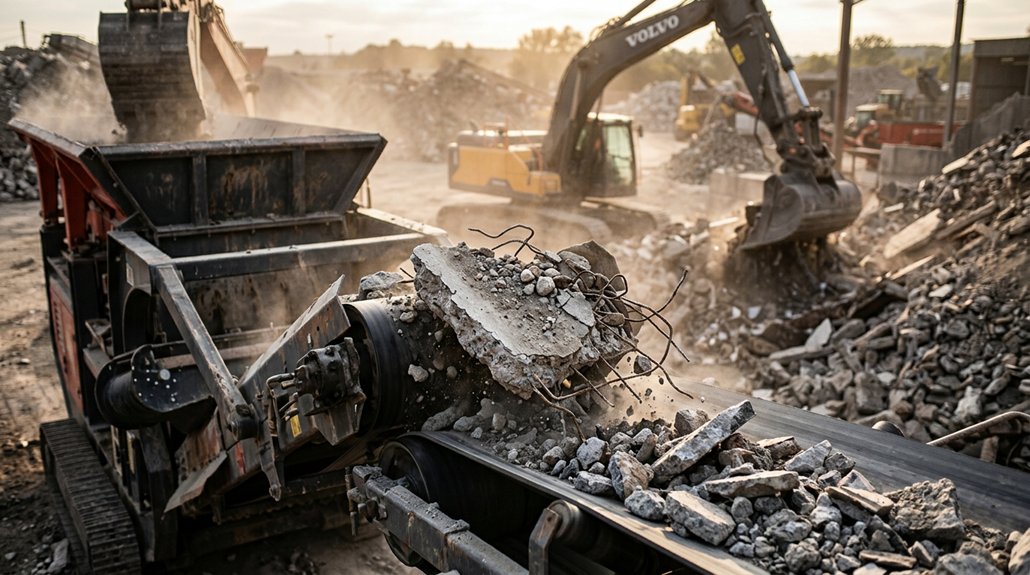 recycling concrete construction waste